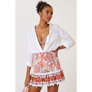 NEW Anthropologie Farm Rio Spring Bananas Mini Skirt Medium